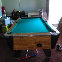 Green Felt Pool Table in Good Condition